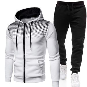 2 Piece Mens XL Hoodie Sweatshirt & Sweatpants Outfit Black Wh…